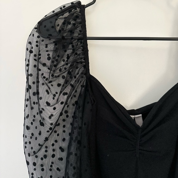 ASOS Polka Dot Puffy Sleeve Body Suit - Picture 3 of 5